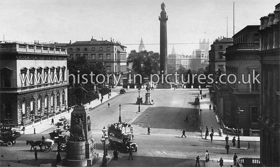 Waterloo Place, London, showing Balaclava Monument and Duke of York's Column. c.1917